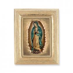  O.L. OF GUADALUPE GOLD STAMPED PRINT IN GOLD FRAME 